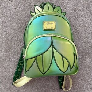 Princess Tiana Loungefly Iridescent Green Leaf Backpack